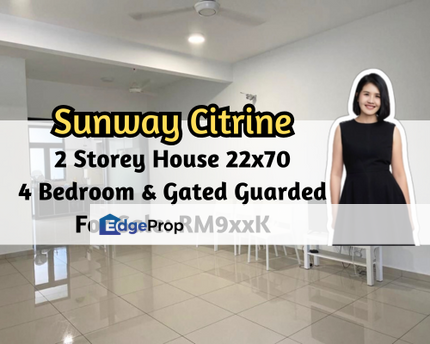 Sunway Citrine Lakehomes, Iskandar Puteri, Johor, 2 Storey House 22x70, Gated Guarded, 4 Bedroom, Johor, 