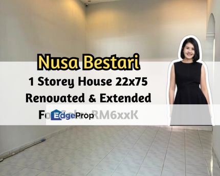Taman Nusa Bestari 2, Skudai, Johor, 1 Storey House 22x75, Renovated, Back Extended, 3 Bedroom, Johor, Skudai
