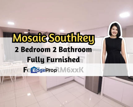 Southkey Mosaic, Johor Bahru, Johor, 2 Bedroom 2 Bathroom, Fully Furnished, 1 Car Park, Johor, Johor Bahru