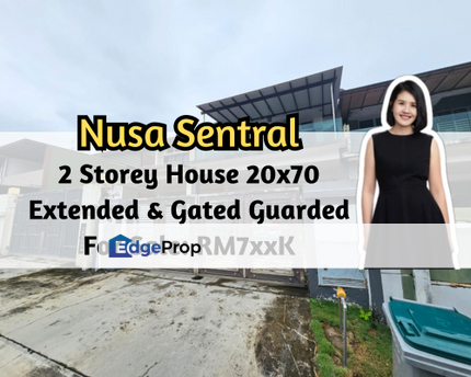 Nusa Sentral, Iskandar Puteri (Nusajaya), Johor, 2 Storey House 20x70, Extended, Gated Guarded, 4 Bedroom, Johor, Nusajaya