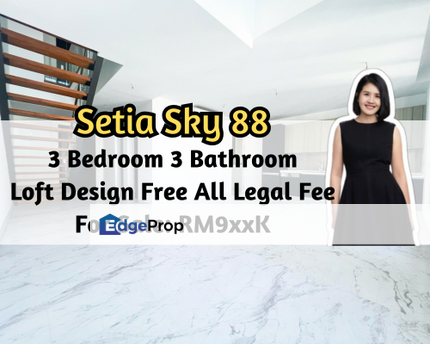 Setia Sky 88, Johor Bahru, Johor, Special Loft Design, Free All Legal Fee, 3 Bedroom 3 Bathroom, Johor, Johor Bahru