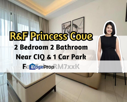 R&F Princess Cove, Johor Bahru, Johor, Phase 1, 2 Bedroom 2 Bathroom 1 Car Park, Johor, Johor Bahru