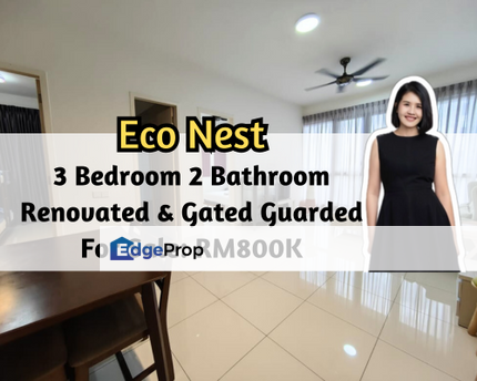 Eco Nest @ Eco Botanic, Iskandar Puteri (Nusajaya), Johor, 3 Bedroom, 24 Hrs Gated Guarded, Renovated, Johor, Nusajaya