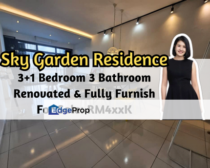 Sky Garden Residence, Setia Tropika, Johor, Fully Furnish, Renovated, Gated Guard, City View, Johor, Setia Tropika