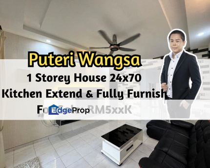 Taman Puteri Wangsa, Ulu Tiram, Johor, 1 Storey House 24x70, Kitchen Extended, Fully Furnished, Johor, Ulu Tiram