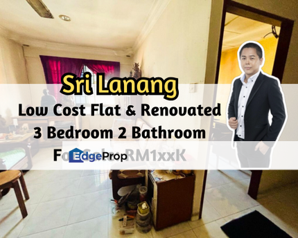 Sri Lanang Flat (Rumah Pangsa Sri Lanang), Johor Bahru, Johor, Low Cost Flat, Renovated, Good Location, Johor, Johor Bahru