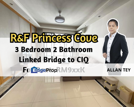 R&F Princess Cove, Johor Bahru, Johor, 3 Bedroom 2 Bathroom, Linked Bridge to CIQ, Pool View, Johor, Johor Bahru