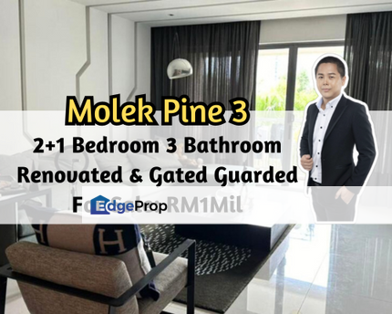 Molek Pine 3, Johor Bahru, Johor, Renovated, Gated Guarded, 2 plus 1 Bedroom, Low Floor, Johor, Johor Bahru