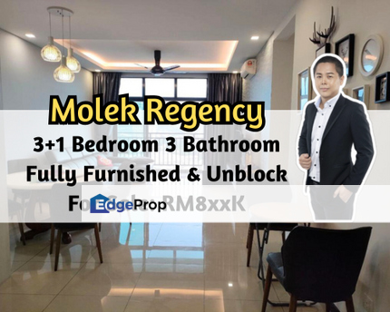 Molek Regency, Johor Bahru, Johor, Dual Key Unit, Unblock View, Fully Furnished, 3 plus 1 Bedroom, Johor, Johor Bahru