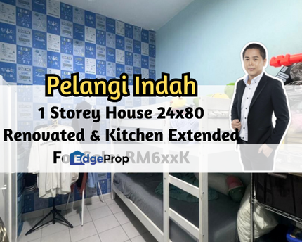 Taman Pelangi Indah, Ulu Tiram, Johor, 1 Storey House 24x80, Renovated, Kitchen Extended, G&G, Johor, Ulu Tiram