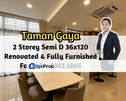 Taman Gaya, Ulu Tiram, Johor, Semi D 36x120, Fully Renovated, Fully Furnished, 5 Bedroom, Johor, Ulu Tiram