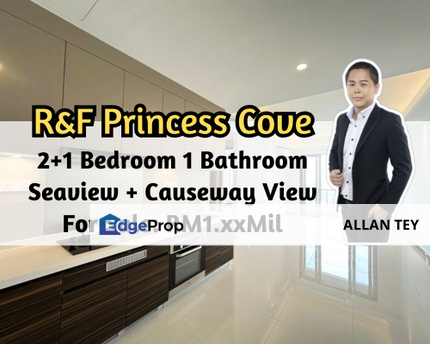 R&F Princess Cove, Johor Bahru, Johor, Brand New, Seaview, 2 plus 1 Bedroom 1 Bathroom, Johor, Johor Bahru