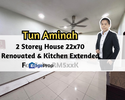 Taman Tun Aminah, Skudai, Johor, 1 Storey House 22x70, Renovated Unit, Kitchen Extended, Johor, Skudai