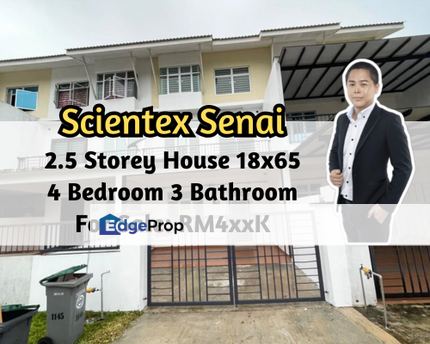 Taman Scientex Senai, Senai, Johor, 2.5 Storey House 18x65, 4 Bed 3 Bath, Basic Renovation, Johor, Senai