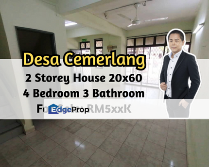 Taman Desa Cemerlang, Ulu Tiram, Johor, 2 Storey House 20x60, 4 Bed, Backyard Fully Sheltered, Johor, Ulu Tiram