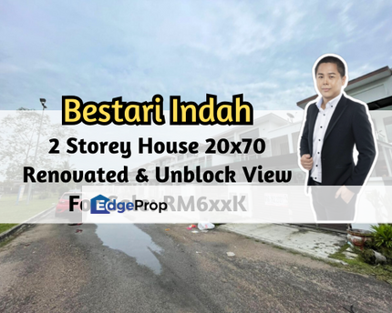 Taman Bestari Indah, Ulu Tiram, Johor, 2 Storey House, Renovated, Unblock View, Gated Guarded, Johor, Ulu Tiram