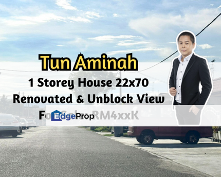 Taman Tun Aminah, Skudai, Johor, 1 Storey House 22x70, Renovated, Unblock View, 3 Bedroom, Johor, Skudai