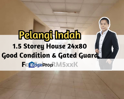 Taman Pelangi Indah, Ulu Tiram, Johor, 1.5 Storey House 24x80, Good Condition, Gated Guarded, Johor, Ulu Tiram