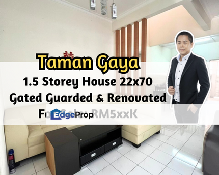 Taman Gaya, Ulu Tiram, Johor, 1.5 Storey House 22x70, Gated Guarded, Renovated, 3 Bed, Johor, Ulu Tiram
