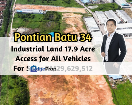 Kawasan Perindustrian Pontian, Pontian, Johor, Pontian Batu 34 Industrial Land, 17.9 Acre, Access for All Vehicles, Johor, Pontian