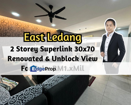 East Ledang, Iskandar Puteri (Nusajaya), Johor, 2 Storey Superlink 30x70, Unblock View, Renovated, G&G, Johor, Nusajaya