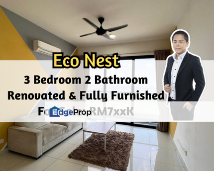 Eco Nest @ Eco Botanic, Iskandar Puteri (Nusajaya), Johor, Renovated, Fully Furnished, ROI 5.4%, 3 Bedroom, High Floor, Johor, Nusajaya