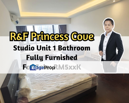 R&F Princess Cove, Johor Bahru, Johor, Phase 1, Studio Unit, Fully Furnished, Johor, Johor Bahru
