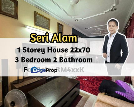 Bandar Seri Alam, Masai, Johor, 1 Storey House 22x70, 3 Bedroom 2 Bathroom, Intermediate, Johor, Masai