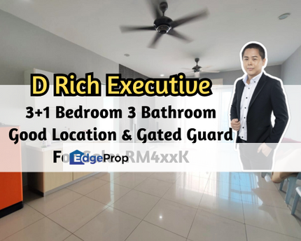 D Rich Executive Suites, Skudai, Johor, Good Location, Gated Guarded, 3 plus 1 Bedroom, Johor, Skudai
