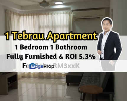 1Tebrau (One Tebrau Residence), Johor Bahru, Johor, ROI 5.3%, Fully Furnished, 1 Bedroom 1 Bathroom, Johor, Johor Bahru