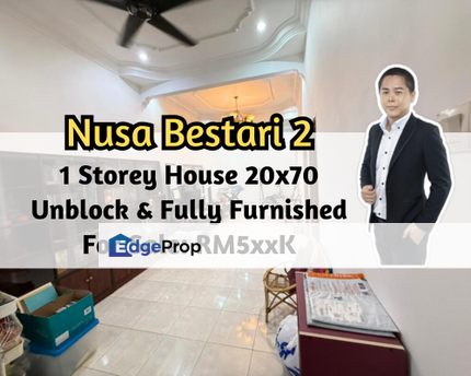 Taman Nusa Bestari 2, Skudai, Johor, 1 Storey House, Unblock View, Fully Furnished, 3 Bedroom, Johor, Skudai