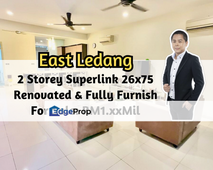 East Ledang, Iskandar Puteri (Nusajaya), Johor, 2 Storey Superlink 26x75, Renovated, Fully Furnished, Johor, Nusajaya