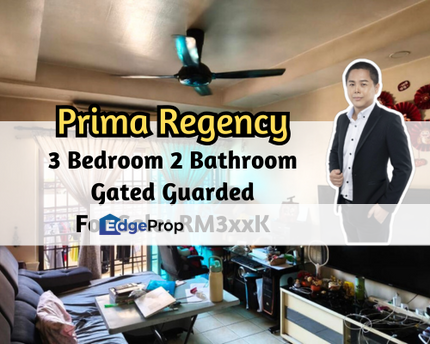 Prima Regency, Plentong, Johor, 3 Bedroom 2 Bathroom, Gated Guarded, Intermediate Lot, Johor, Plentong