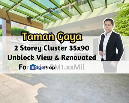Taman Gaya, Ulu Tiram, Johor, 2 Storey Cluster 35x90, Fully Renovated, Unblock View, Johor, Ulu Tiram