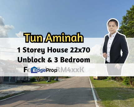 Taman Tun Aminah, Skudai, Johor, 1 Storey House 22x70, Unblock, 3 Bedroom, Intermediate, Johor, Skudai