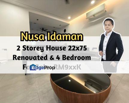 Nusa Idaman, Iskandar Puteri (Nusajaya), Johor, 2 Storey House 22x75, Fully Renovated, 4 Bedroom, Johor, Nusajaya