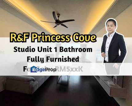 R&F Princess Cove, Johor Bahru, Johor, Phase 1, Studio Unit, Fully Furnished, Side City View, Johor, Johor Bahru