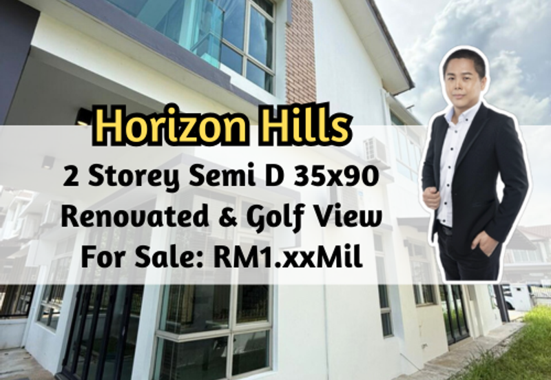 Horizon Hills, Horizon Hills, Johor, 2 Storey Semi D 35x90, Renovated, Golf View, 4 plus 1