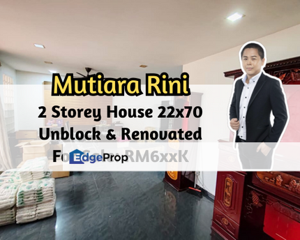 Taman Mutiara Rini, Skudai, Johor, 2 Storey House, Unblock, Renovated & Kitchen Extended, Johor, Skudai
