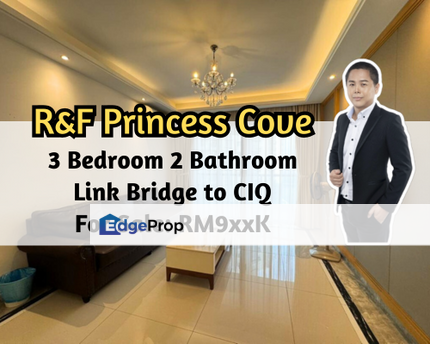 R&F Princess Cove, Johor Bahru, Johor, 3 Bedroom 2 Bathroom, Link Bridge to Ciq, 1 Car Park, Johor, Johor Bahru