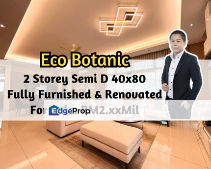 Eco Botanic, Iskandar Puteri (Nusajaya), Johor, 2 Storey Semi D 40x80, Fully Furnished, Renovated, G&G, Johor, Nusajaya