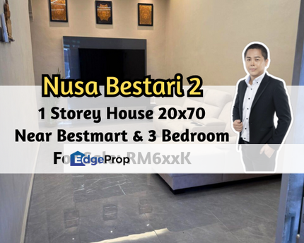 Taman Nusa Bestari 2, Skudai, Johor, 1 Storey House 20x70, Renovated, Near Bestmart, 3 Bedroom, Johor, Skudai
