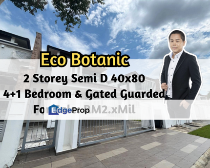 Eco Botanic, Iskandar Puteri (Nusajaya), Johor, 2-Storey Semi-D 40x80, Unblock View, Gated Guarded, Johor, Nusajaya