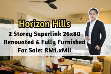 Horizon Hills, Horizon Hills, Johor, 2 Storey Superlink 26x80, Renovated, Fully Furnished