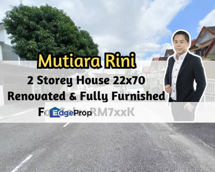 Taman Mutiara Rini, Skudai, Johor, 2 Storey House 22x70, Renovated, Fully Furnished, 4 Bed, Johor, Skudai
