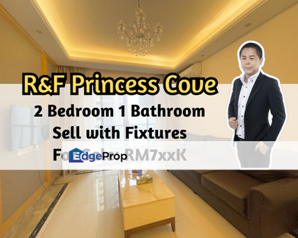 R&F Princess Cove, Johor Bahru, Johor, 2 Bedroom 1 Bathroom, Sell with Fixtures, 1 Car Park, Johor, Johor Bahru