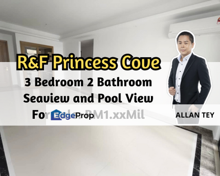 R&F Princess Cove Phase 2-Seine Region, Johor Bahru, Johor, Seaview & Swimming Pool View, 3 Bedroom 2 Bathroom, Johor, Johor Bahru