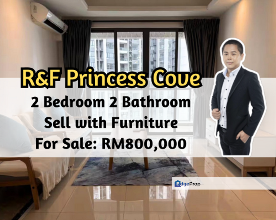 R&F Princess Cove, Johor Bahru, Johor, 2 Bedrooms, Furnished Sale, Enclosed Kitchen, Johor, Johor Bahru