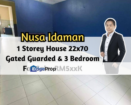 Nusa Idaman, Iskandar Puteri (Nusajaya), Johor, 1 Storey House 22x70, Gated Guarded, Good Location, Johor, Nusajaya