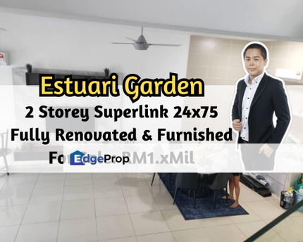 Estuari Gardens @ Puteri Harbour, Iskandar Puteri (Nusajaya), Johor, 2 Storey Superlink 24x75, Fully Renovated & Furnished, Johor, Nusajaya